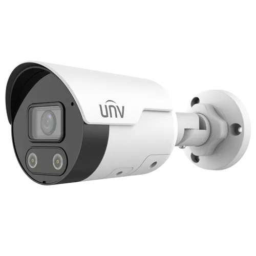 Uniview IPC2124LE-ADF28KMC-WL IP 4MP bullet ColorHunter mini kamera; Easy serija; 2.8mm; IC 30m; Beli LE 30m; SIP; Mikrofon; Zvučnik; MicroSD; Kućište metal+plastika; IP67
